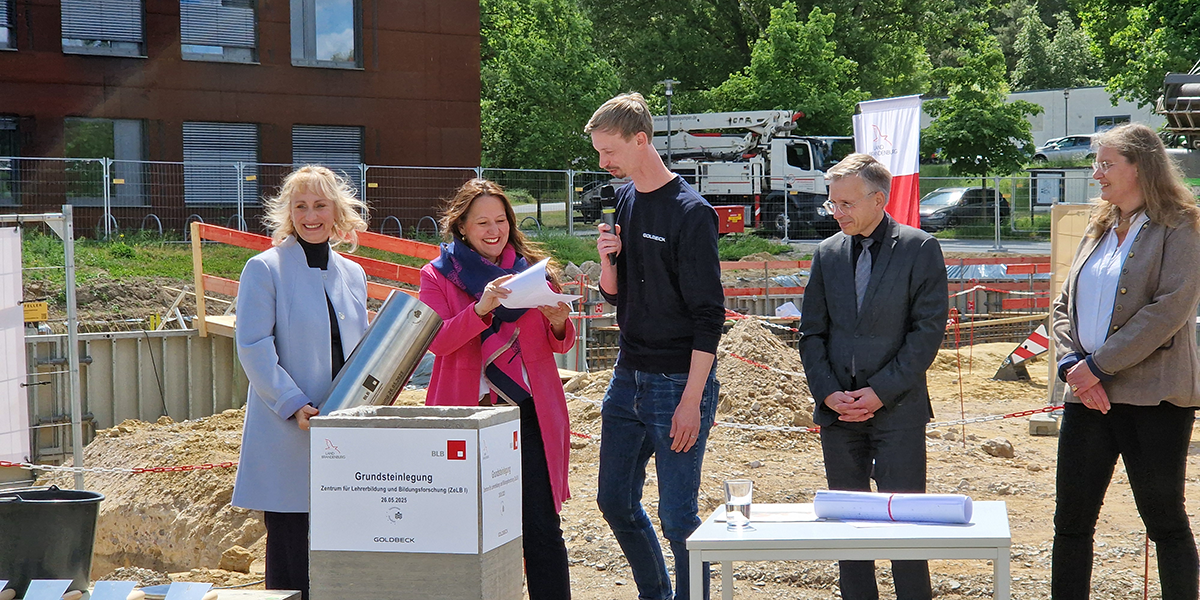 Grundsteinlegung für Neubau des Zentrums für Lehrerbildung und Bildungsforschung der Universität Potsdam