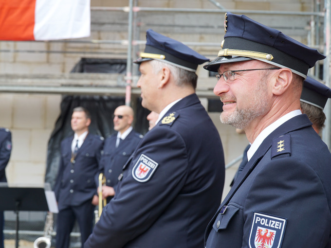 Richtfest für das neue Gebäude der Polizeiinspektion am Flughafen Berlin Brandenburg